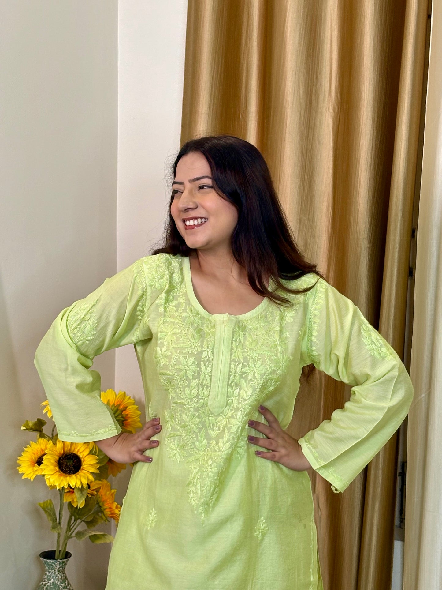 Noor Mul Chanderi Chikankari Coord Set