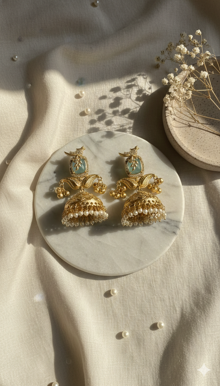 Neelkanthi Aqua Temple Jhumka