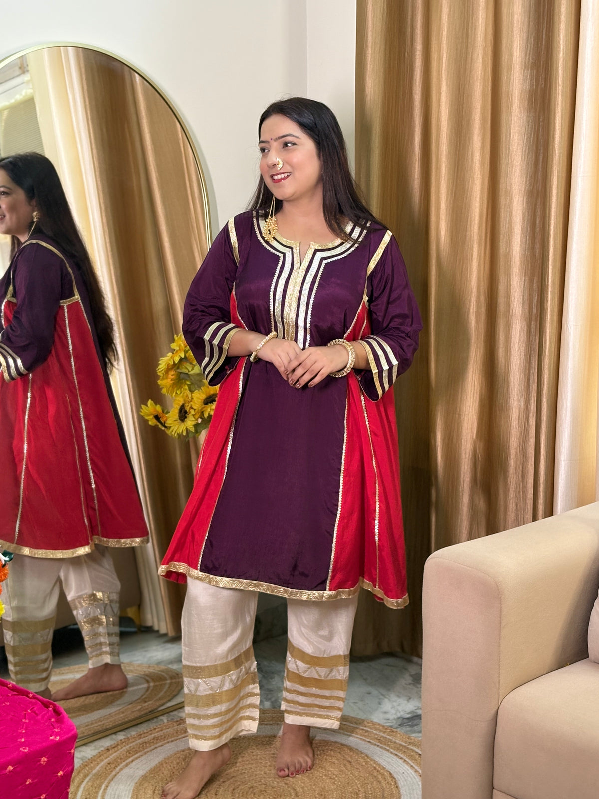 Festive Purple Salwar Coord