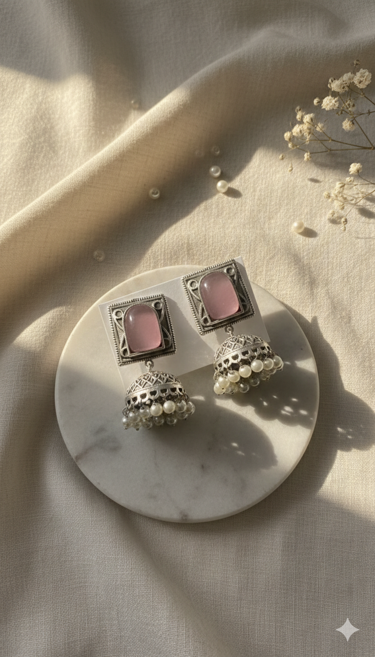 Rose Zariya Brass Earrings