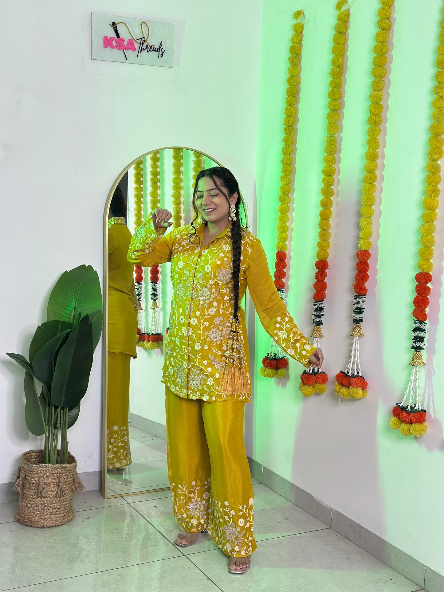 Embroidered Jacket Co-ord Set