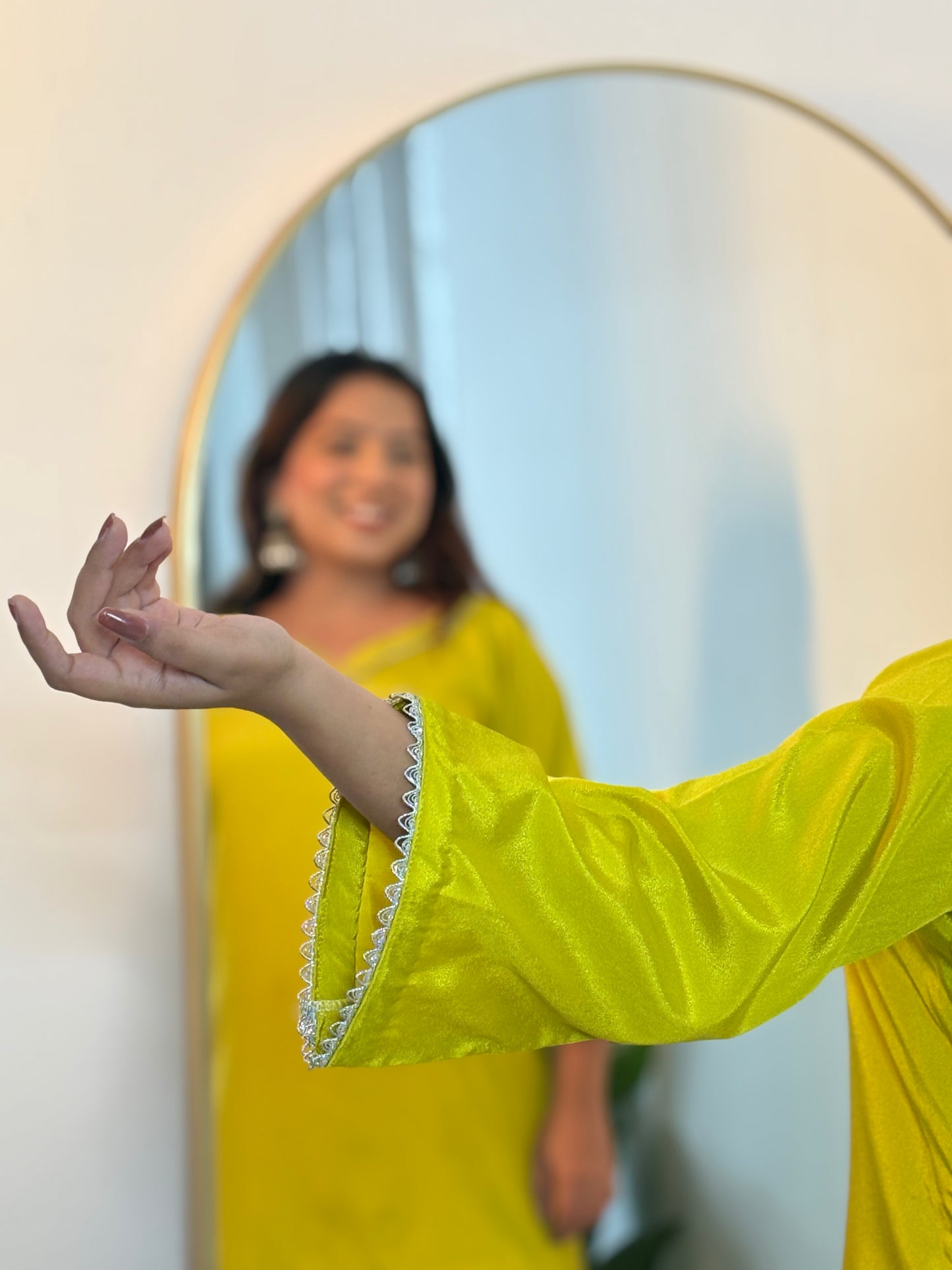 Neon Green Farshi Salwar Suit