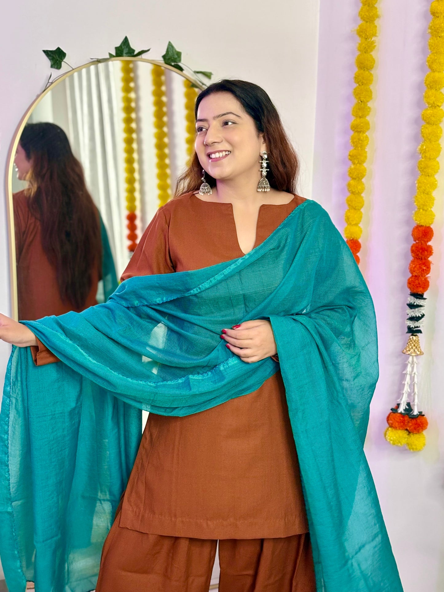 Brown Farshi Salwar Suit