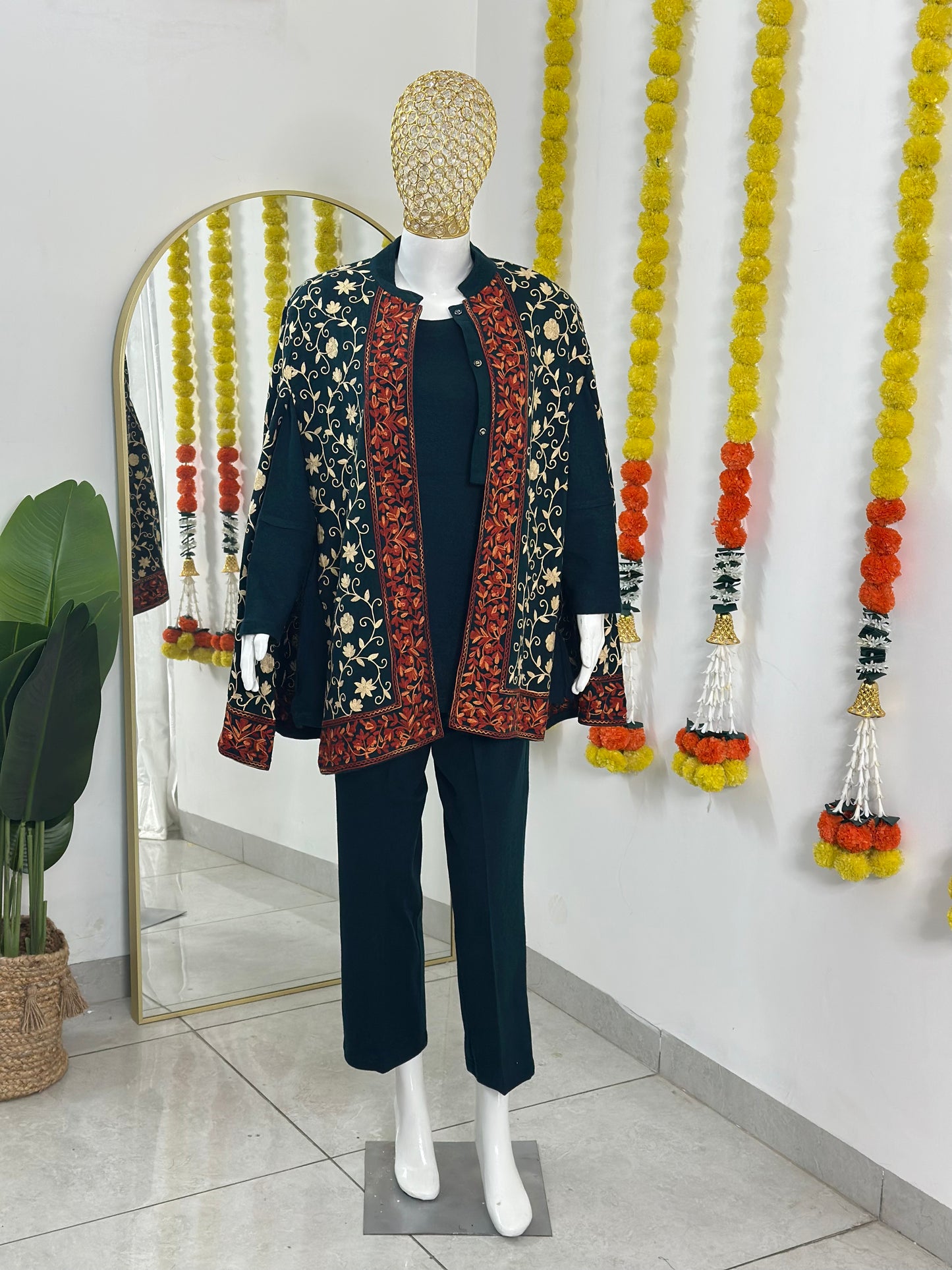 Kashmiri Cape Co-ord Set