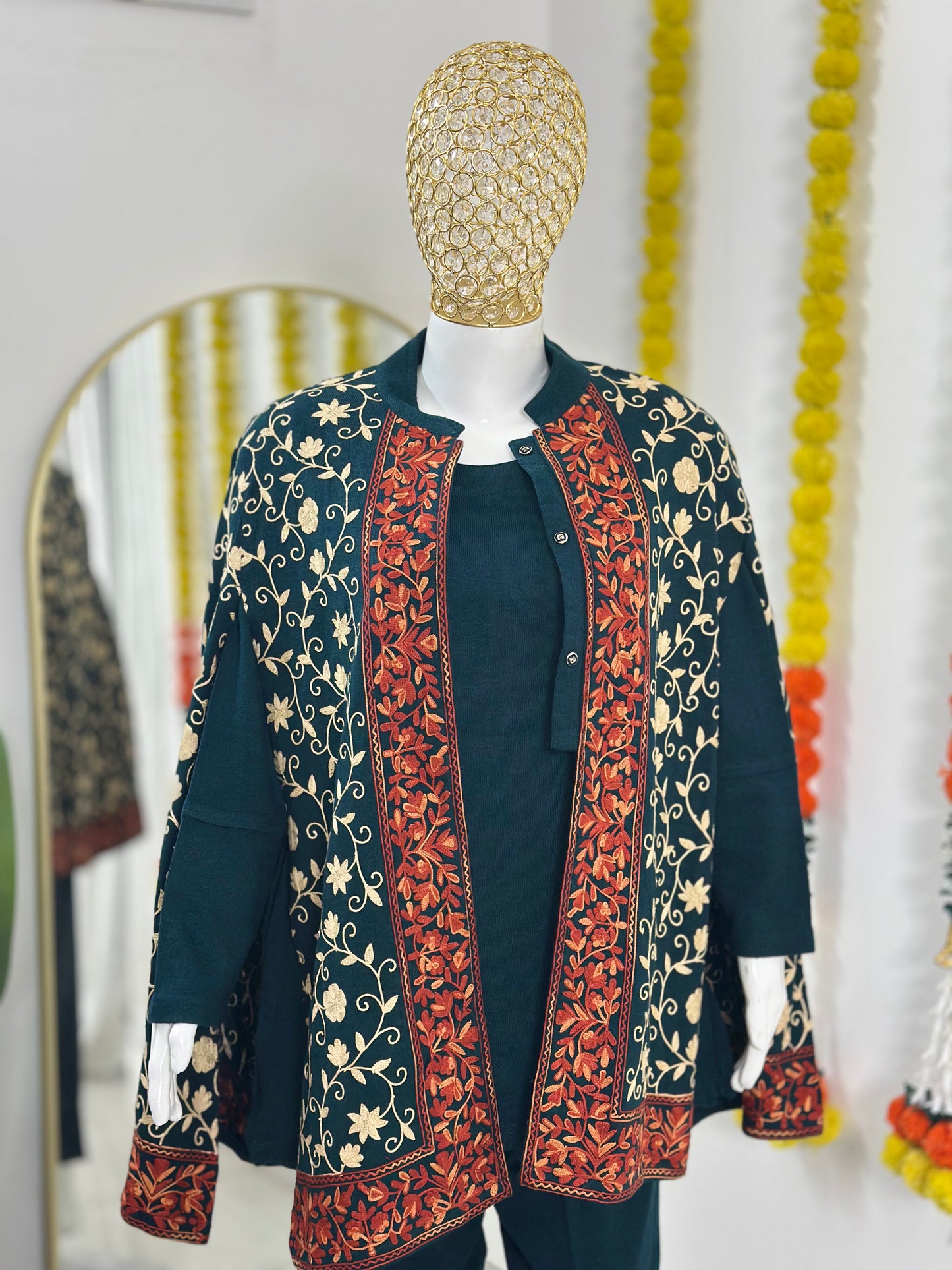 Kashmiri Cape Co-ord Set