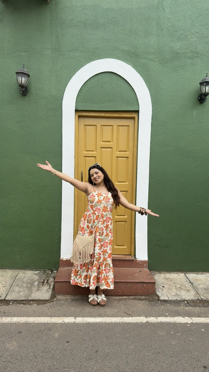 Sanjh Phool Linen Dress