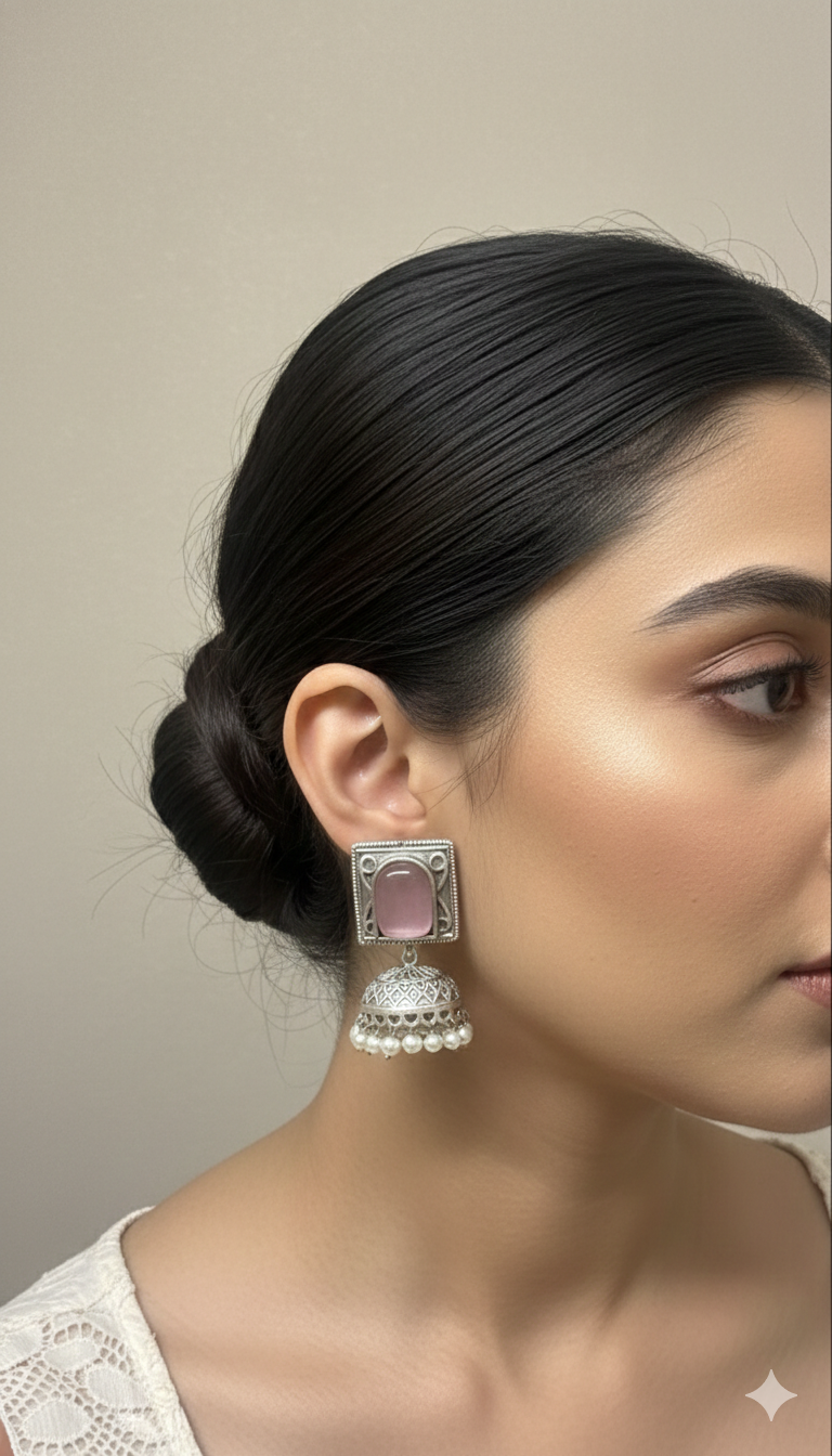 Rose Zariya Brass Earrings