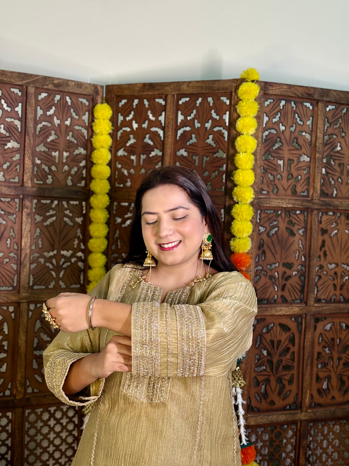 Festive Beige Salwar Coord