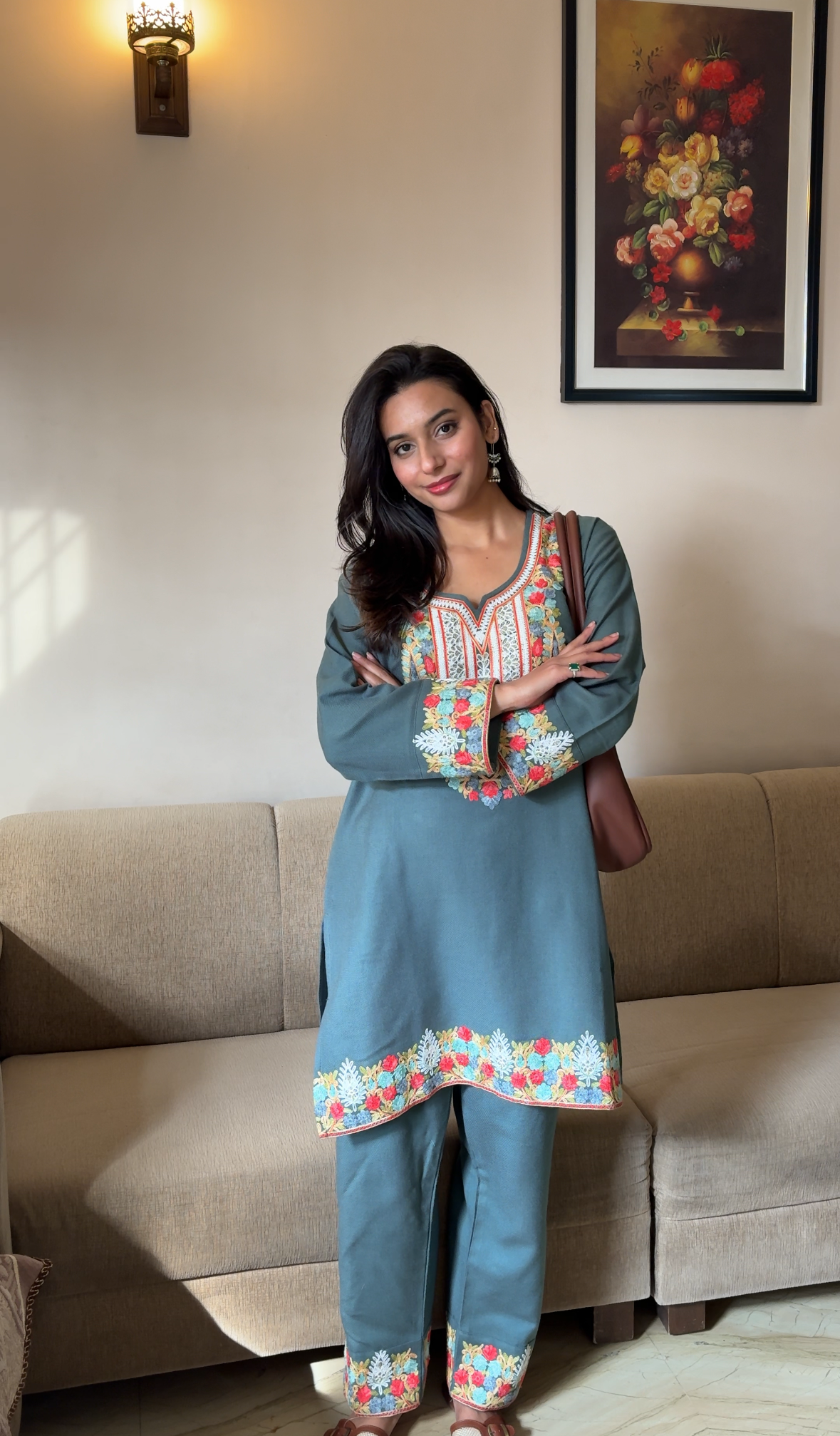 Soha Kashmiri Aari Coord Set