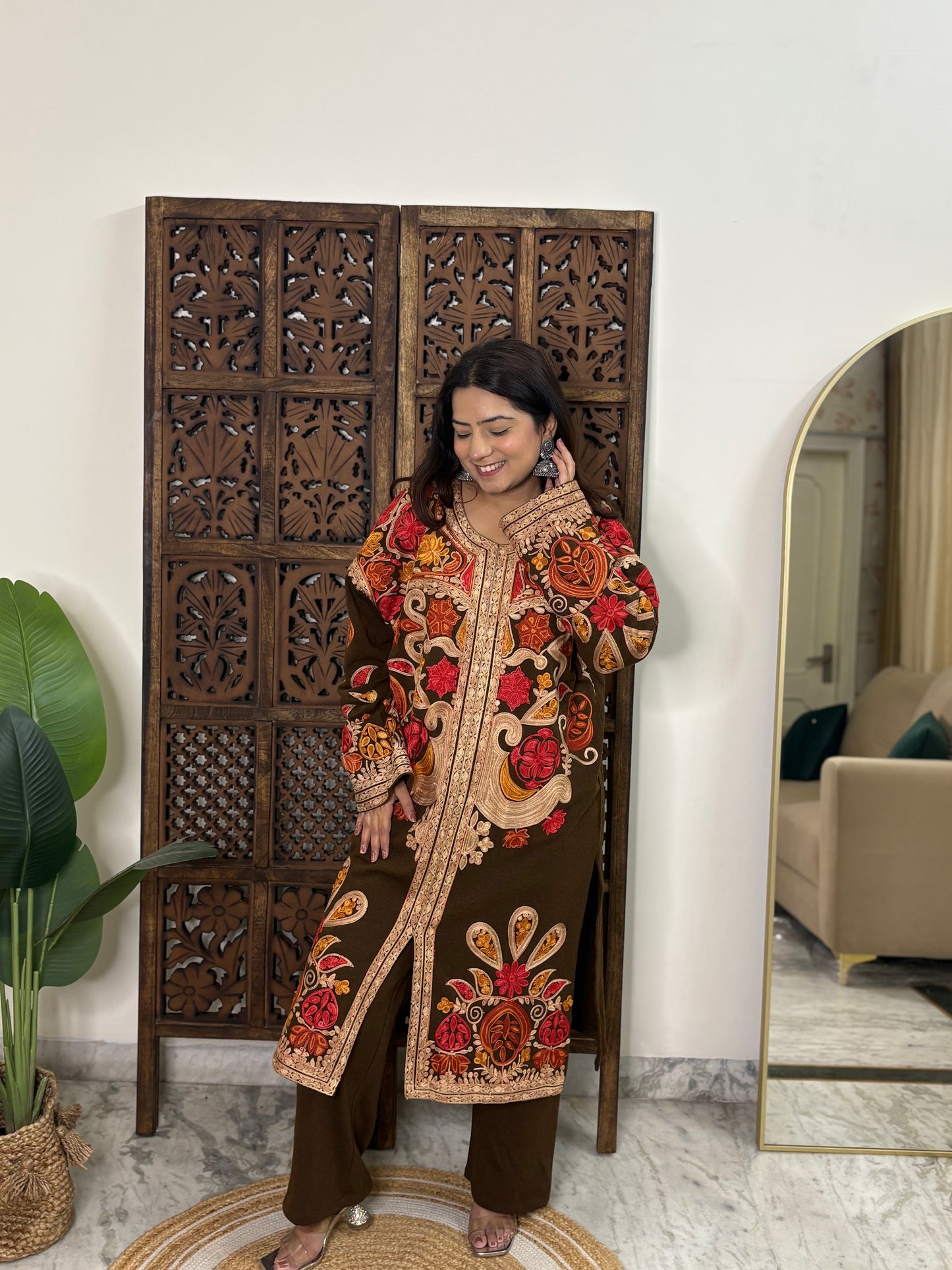 Gulrosh Kashmiri Long Kurta Set