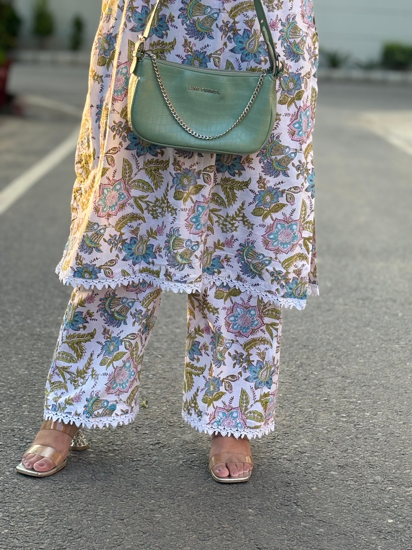 Aangan Handblock Kurta Set