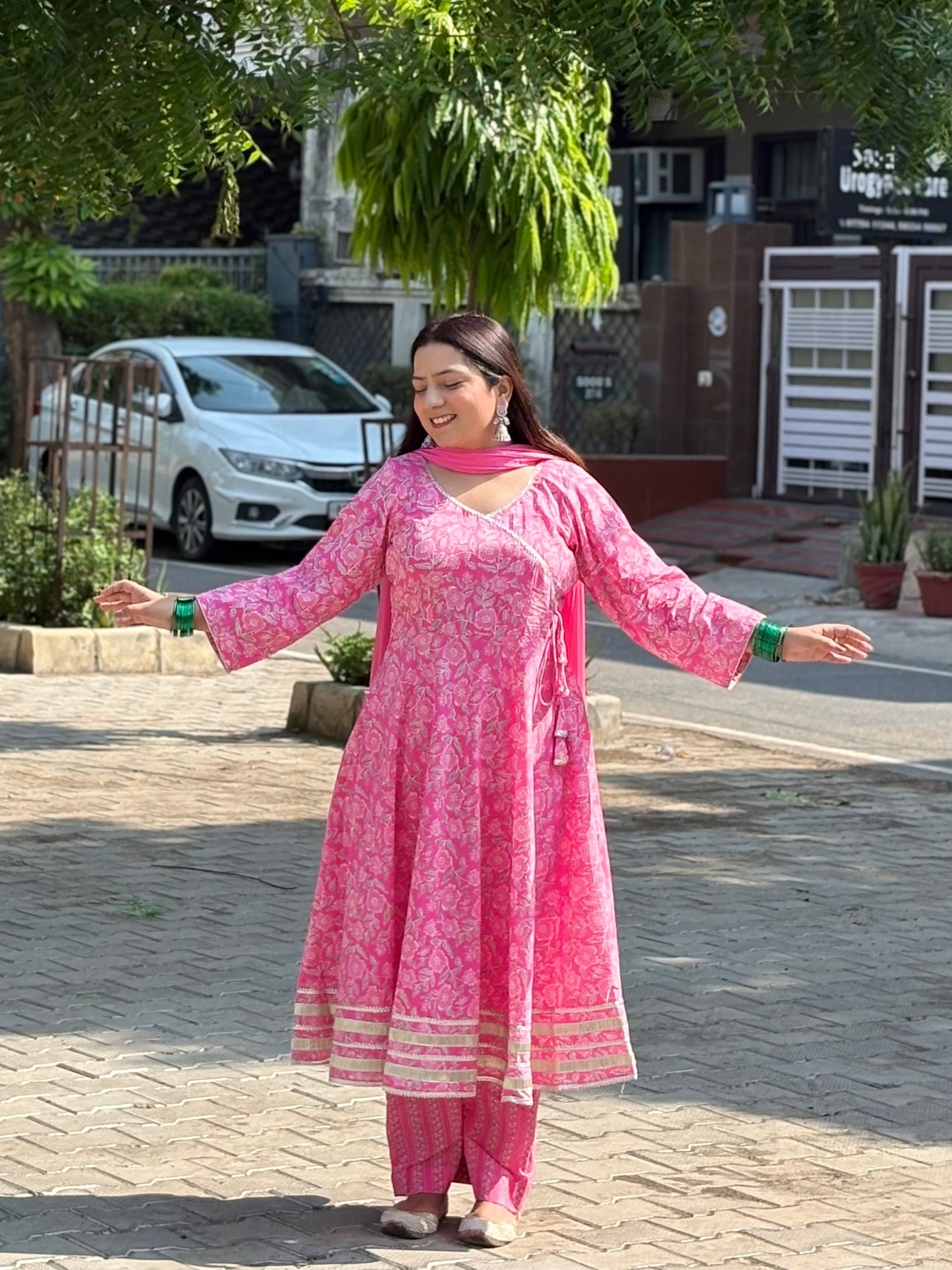 Gulabi Angrakha Suit Set
