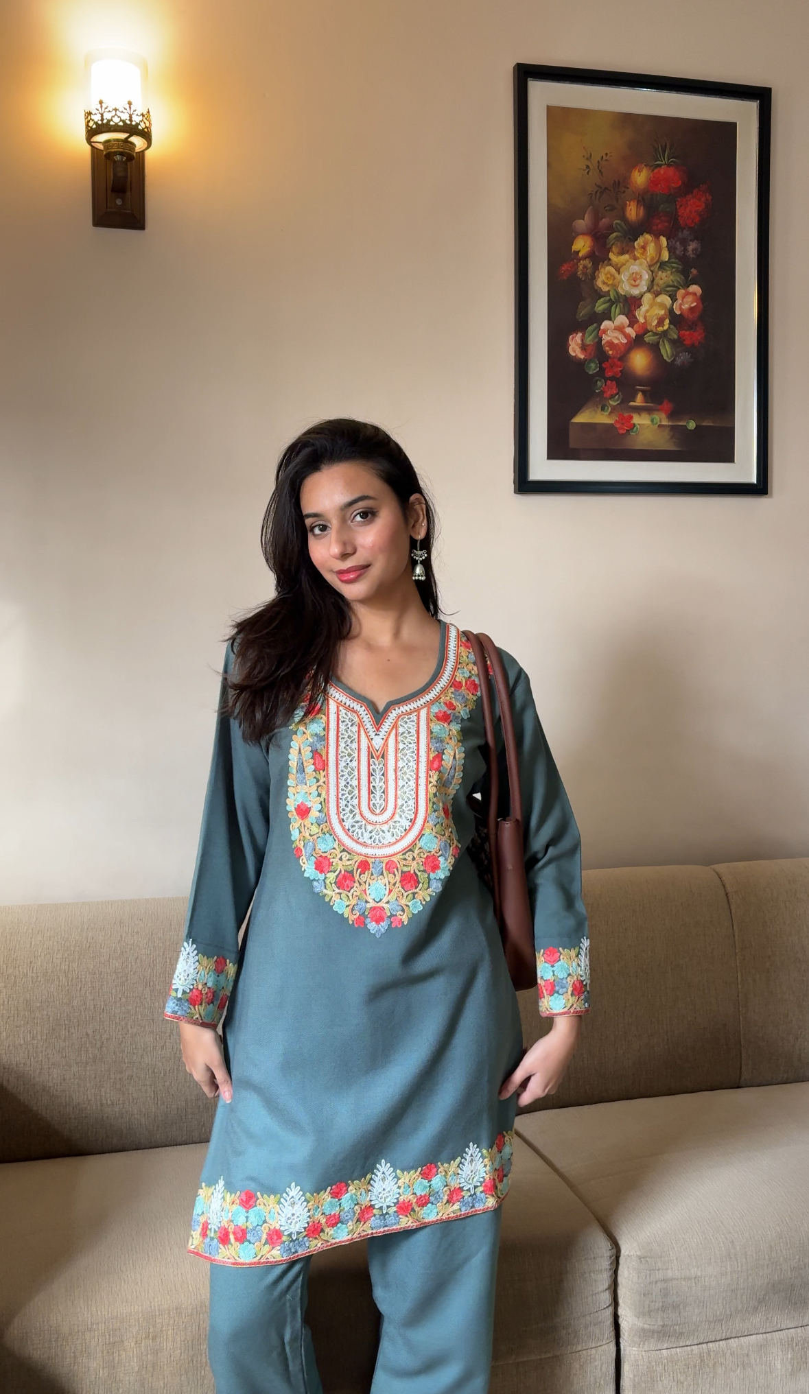Soha Kashmiri Aari Coord Set