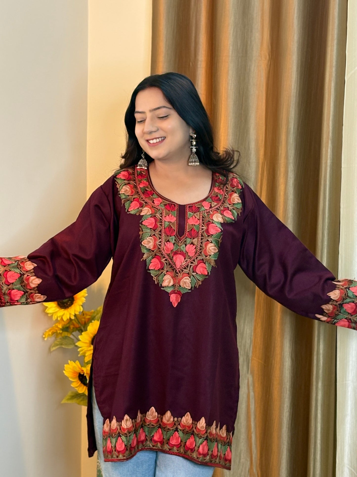 Heer Aari Work Short Pheran