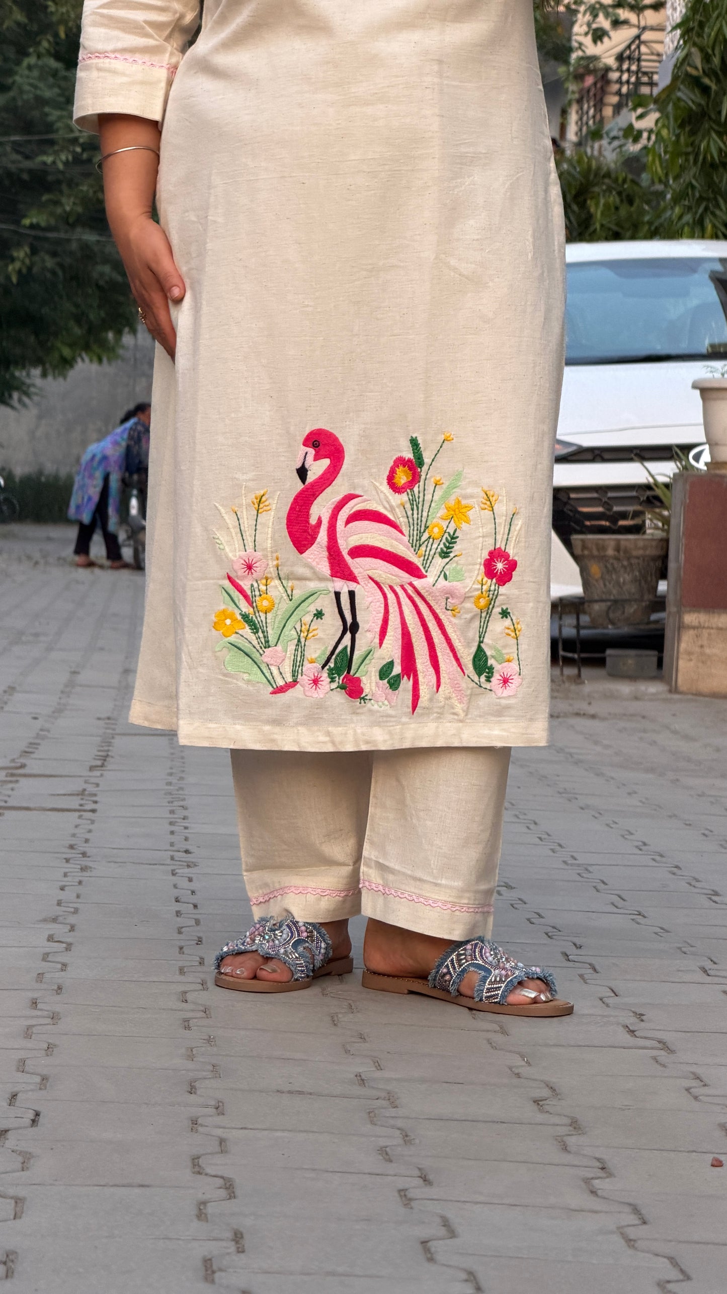 Flamingo Linen Coord Set