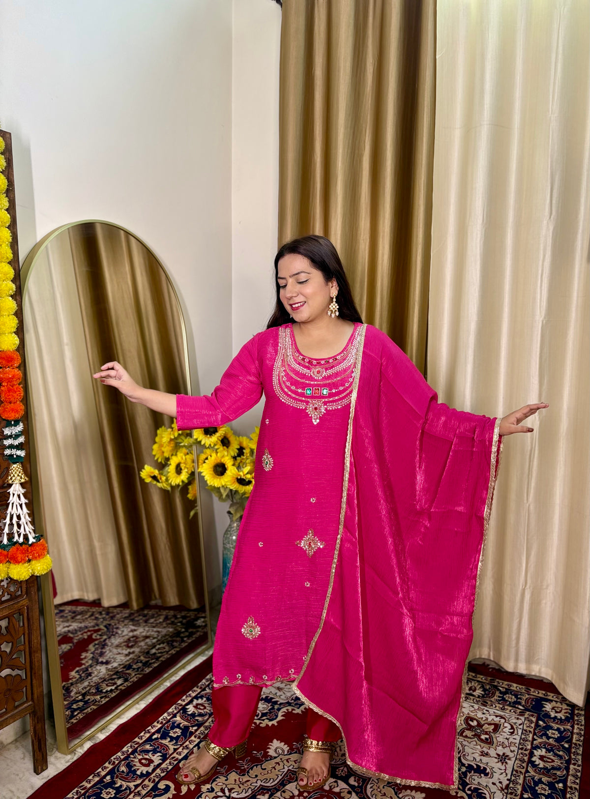 Rani Haar Pink Pant Suit