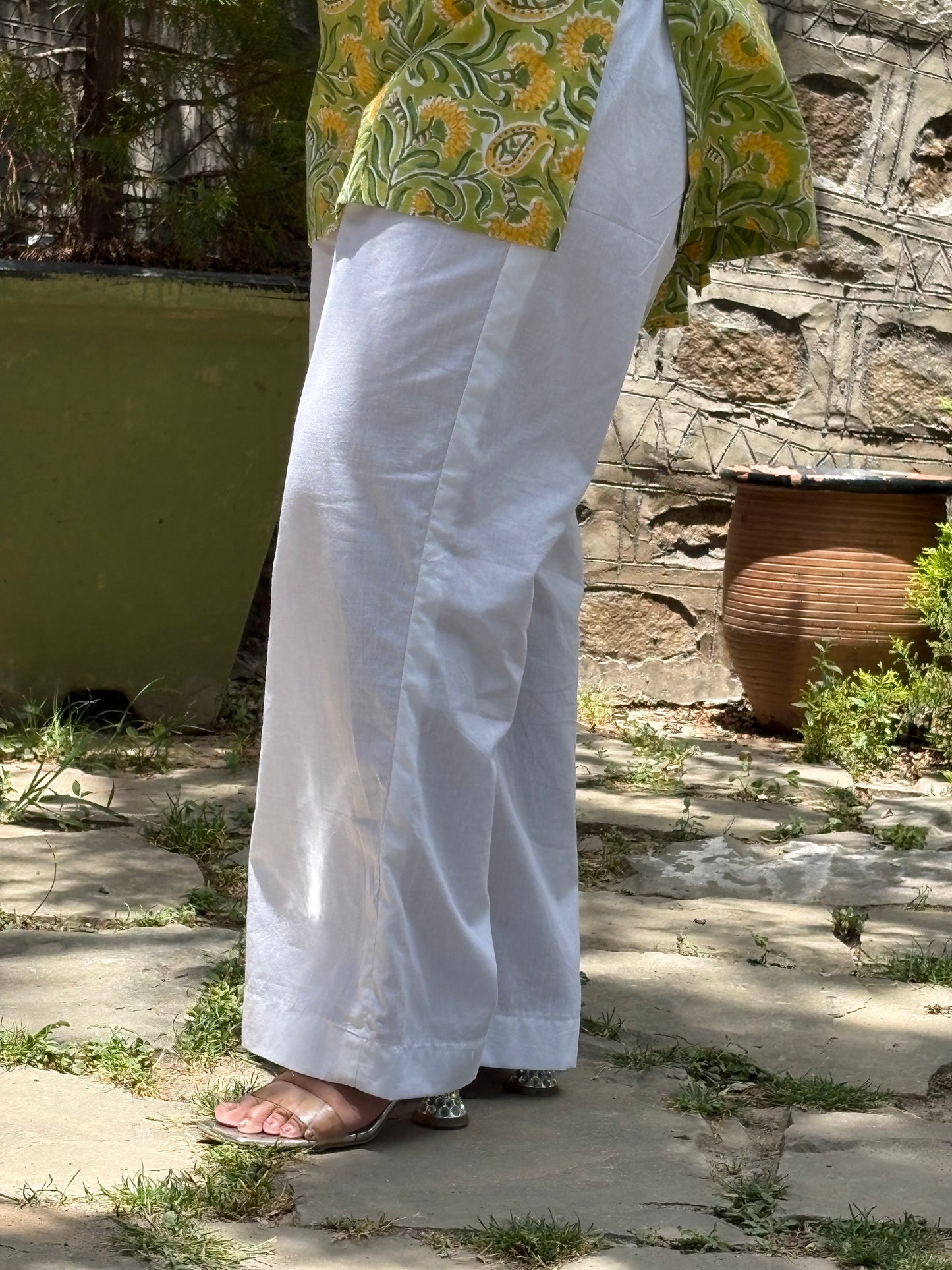 White Cotton Palazzo