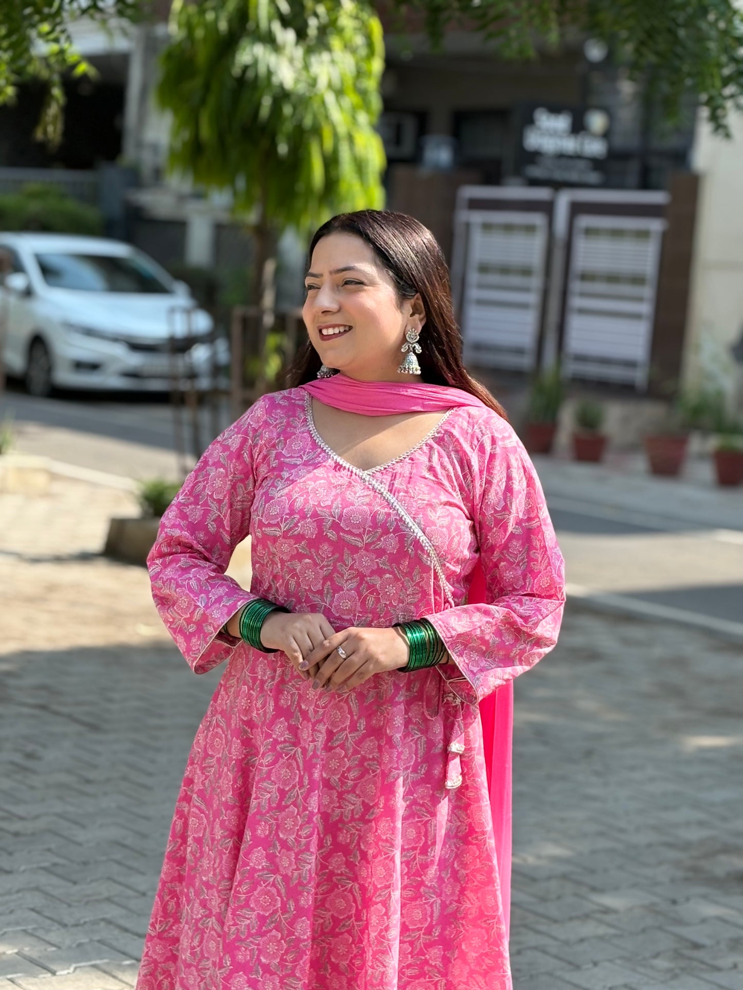 Gulabi Angrakha Suit Set