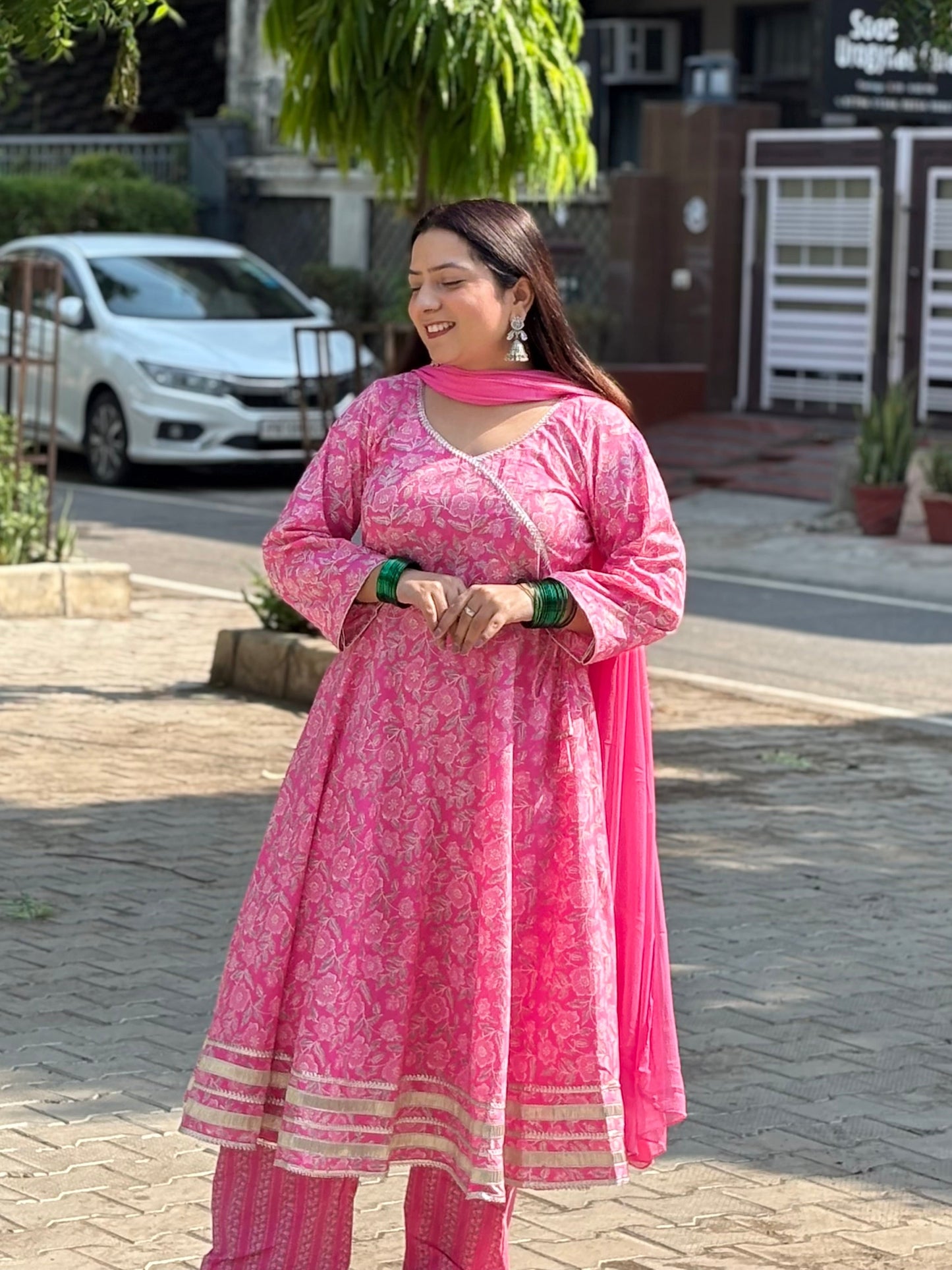 Gulabi Angrakha Suit Set