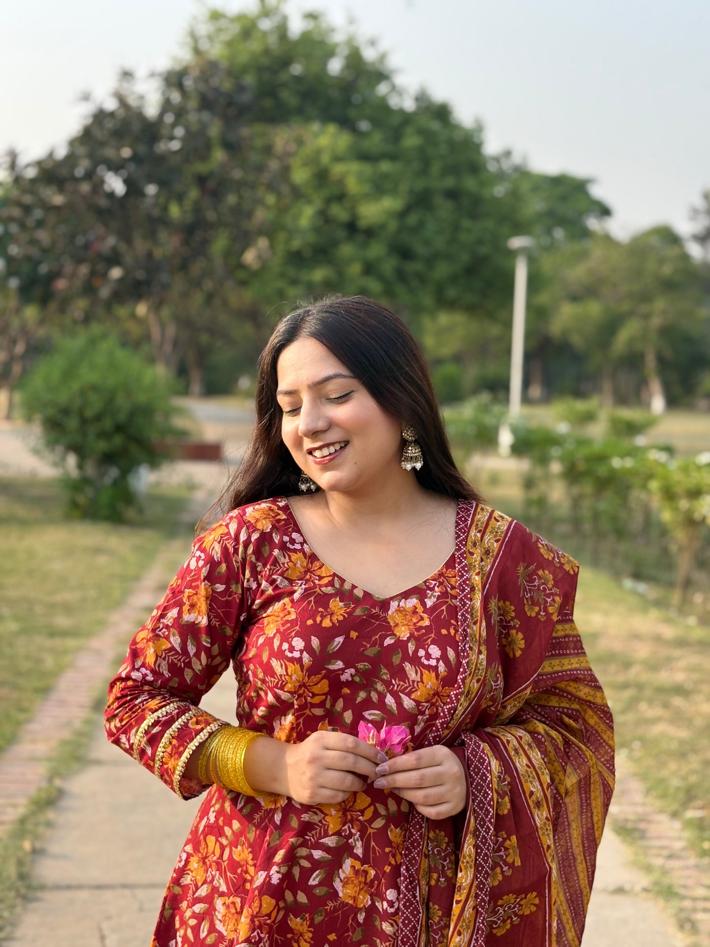 Gulnaar Anarkali Suit Set