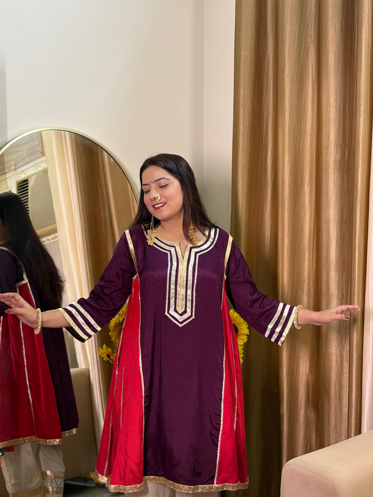 Festive Purple Salwar Coord