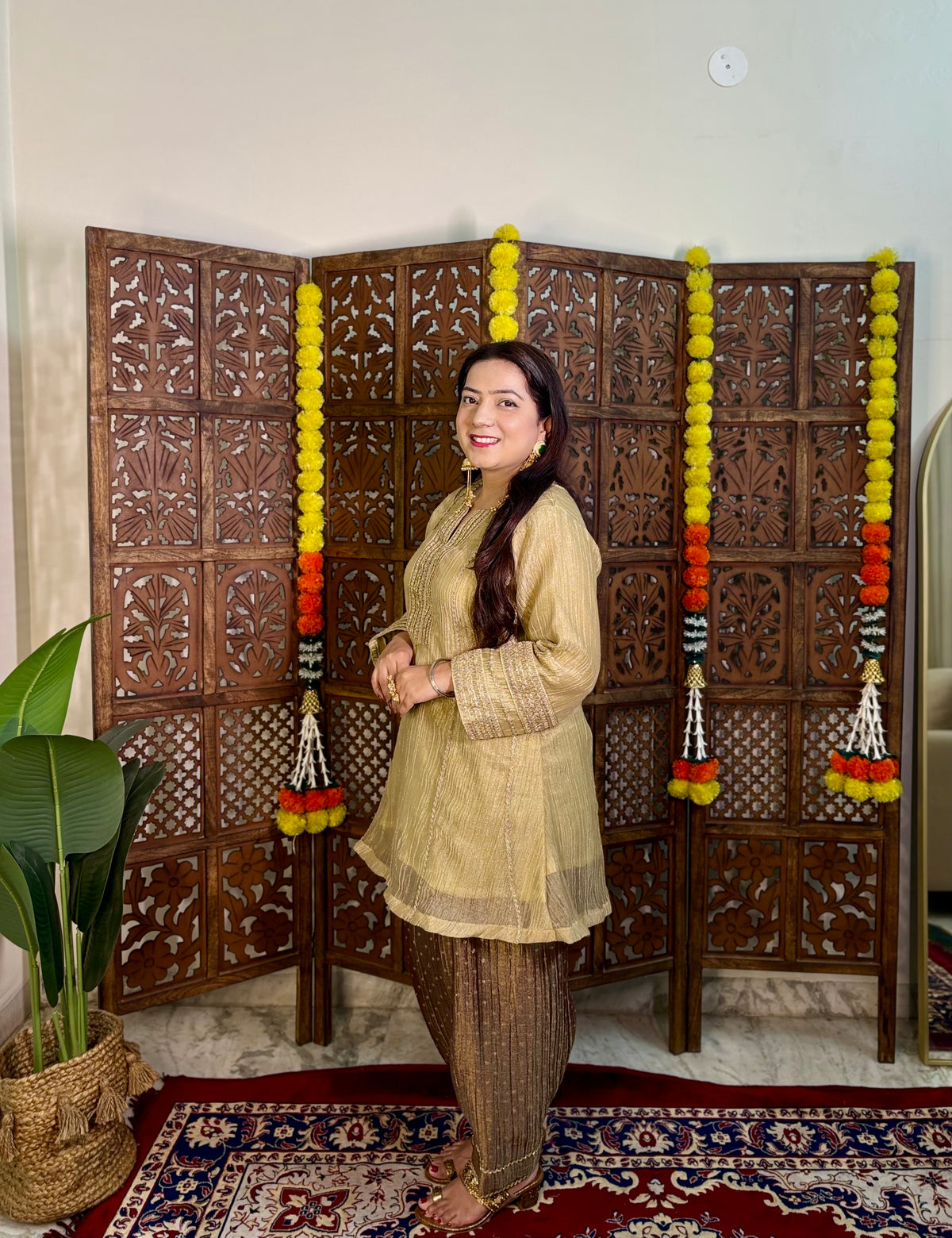 Festive Beige Salwar Coord