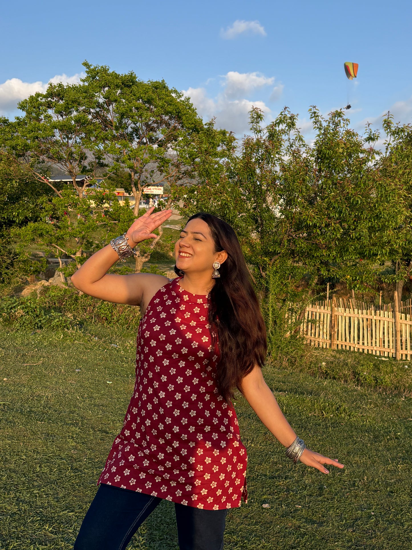 Jharokha Halter Short Kurti