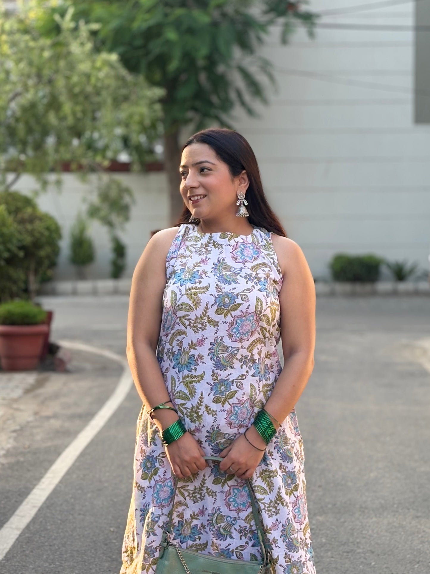 Aangan Handblock Kurta Set