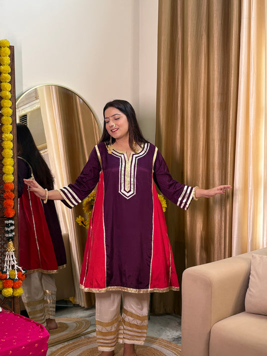 Festive Purple Salwar Coord