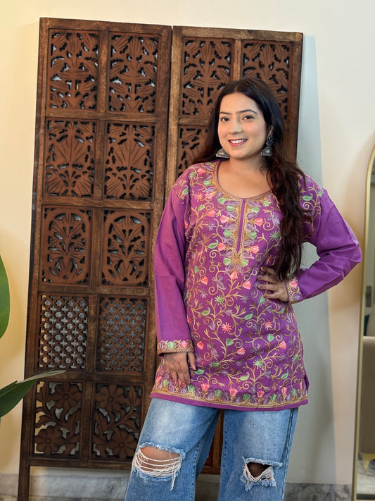 Gulnaaz Aari Work Short Pheran