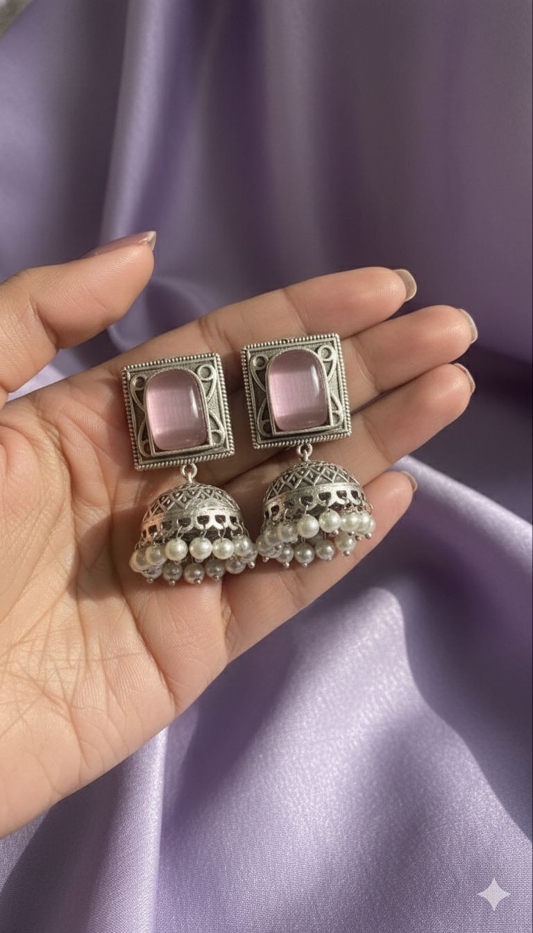 Rose Zariya Brass Earrings