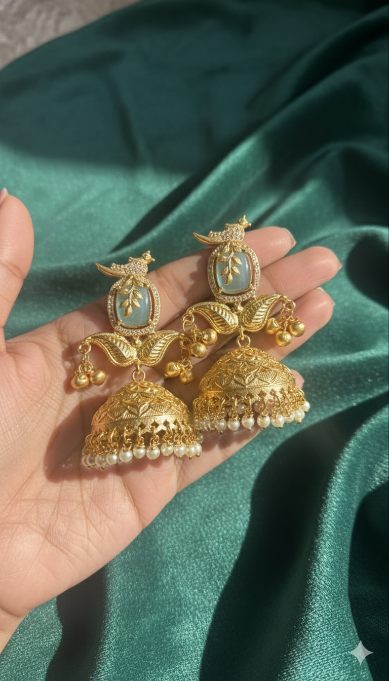 Neelkanthi Aqua Temple Jhumka