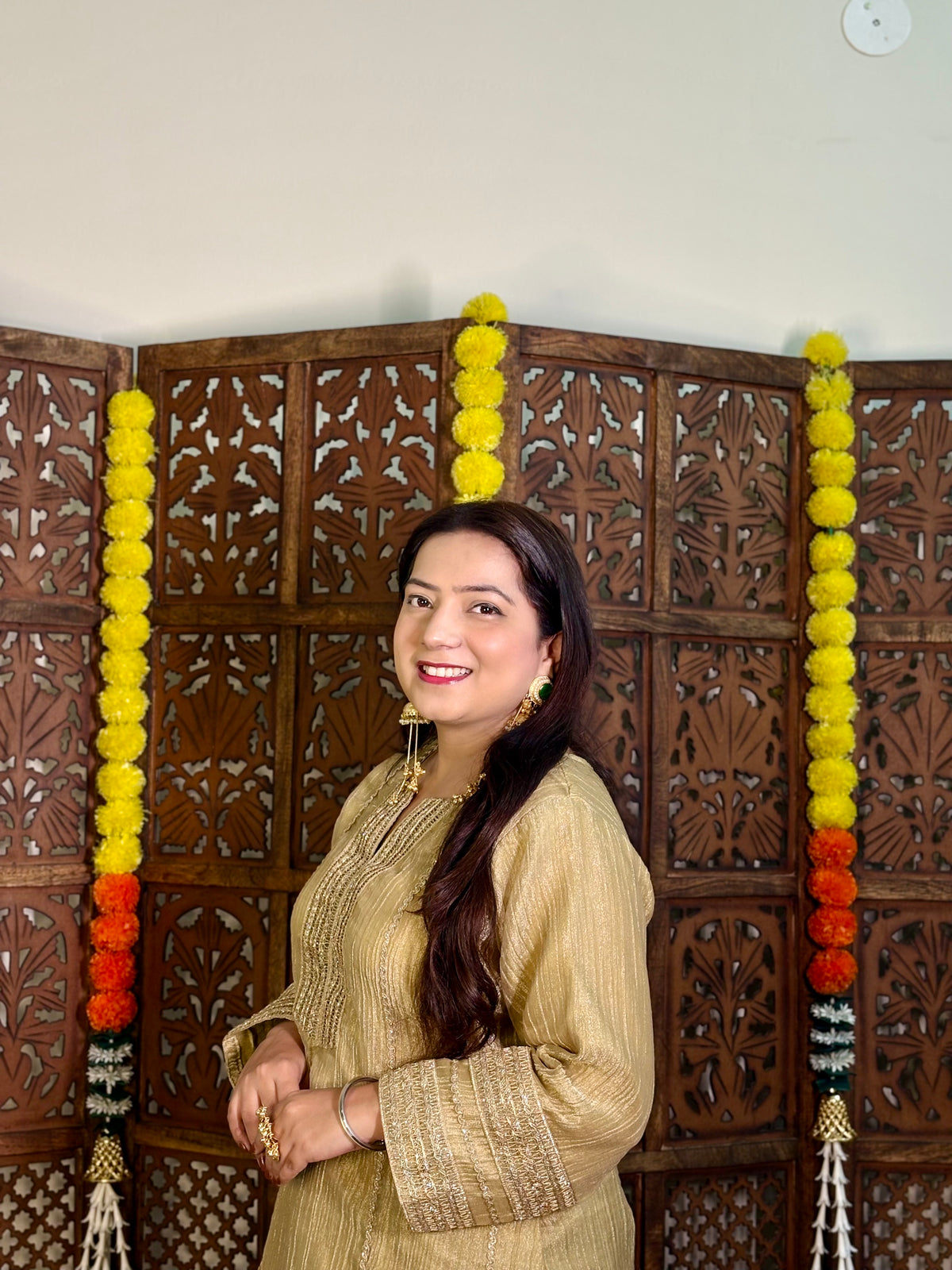 Festive Beige Salwar Coord