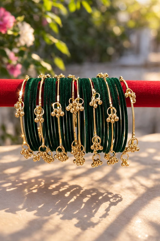 Bangle Set ( 24 Glass + 8 Kashmiri )