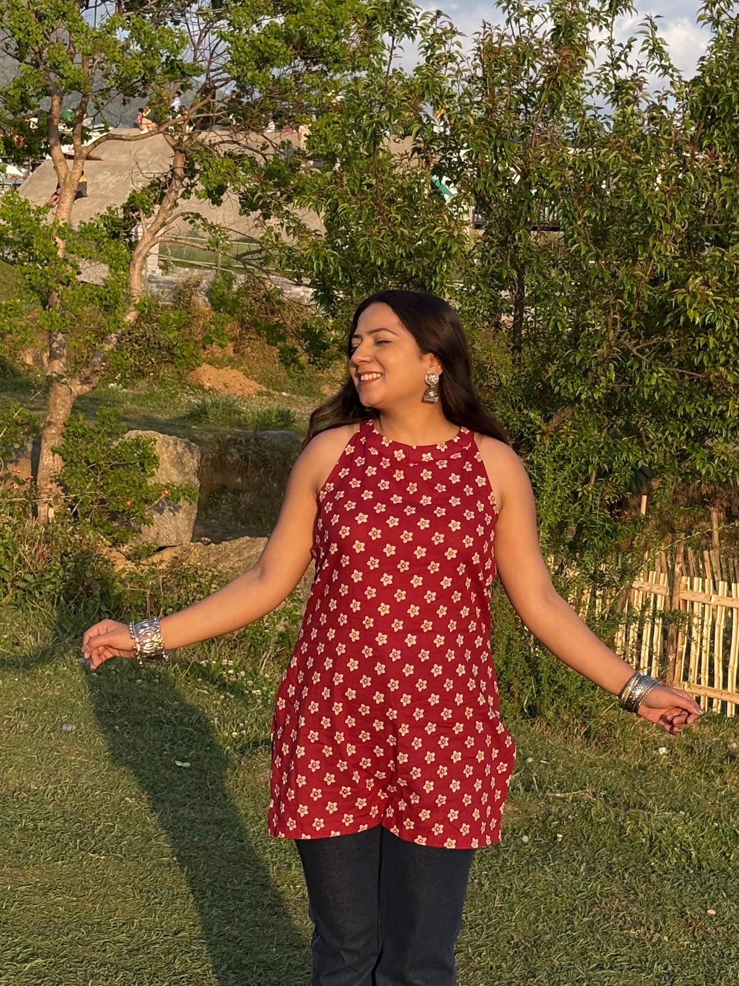 Jharokha Halter Short Kurti