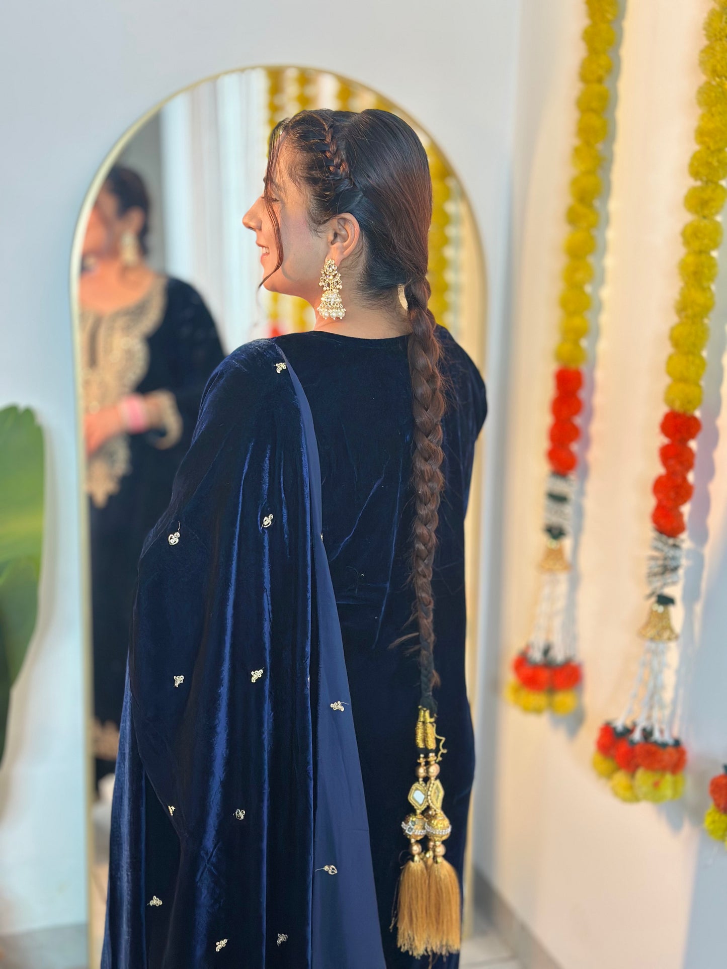 Blue Festive Velvet Suit