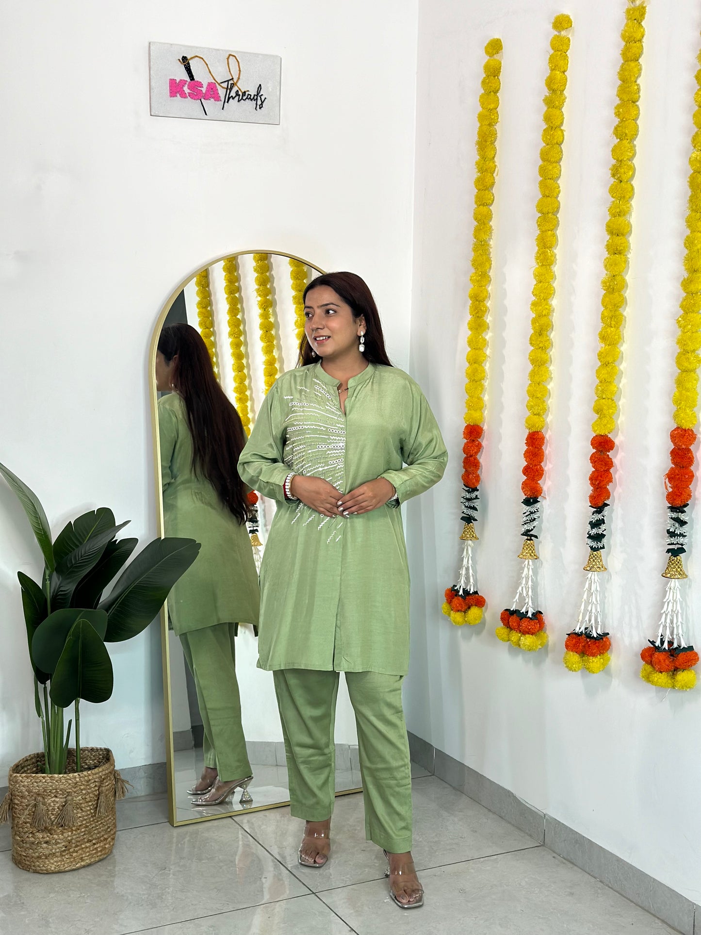 Half-Bloom Embroidered Co-ord