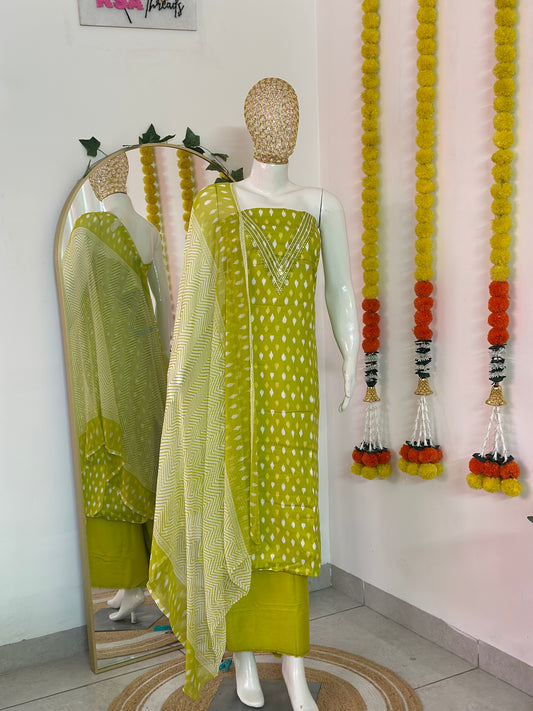 Jam Cotton Printed Suit